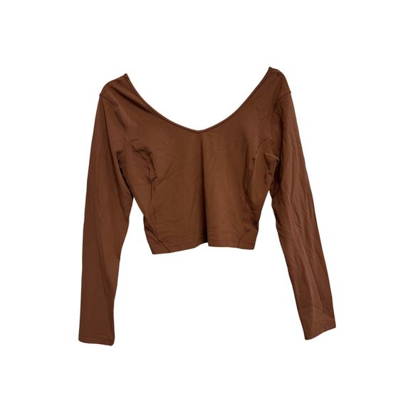 Lululemon Brown Align Long Sleeve Tee Sz 12 GS - Picture 1 of 5